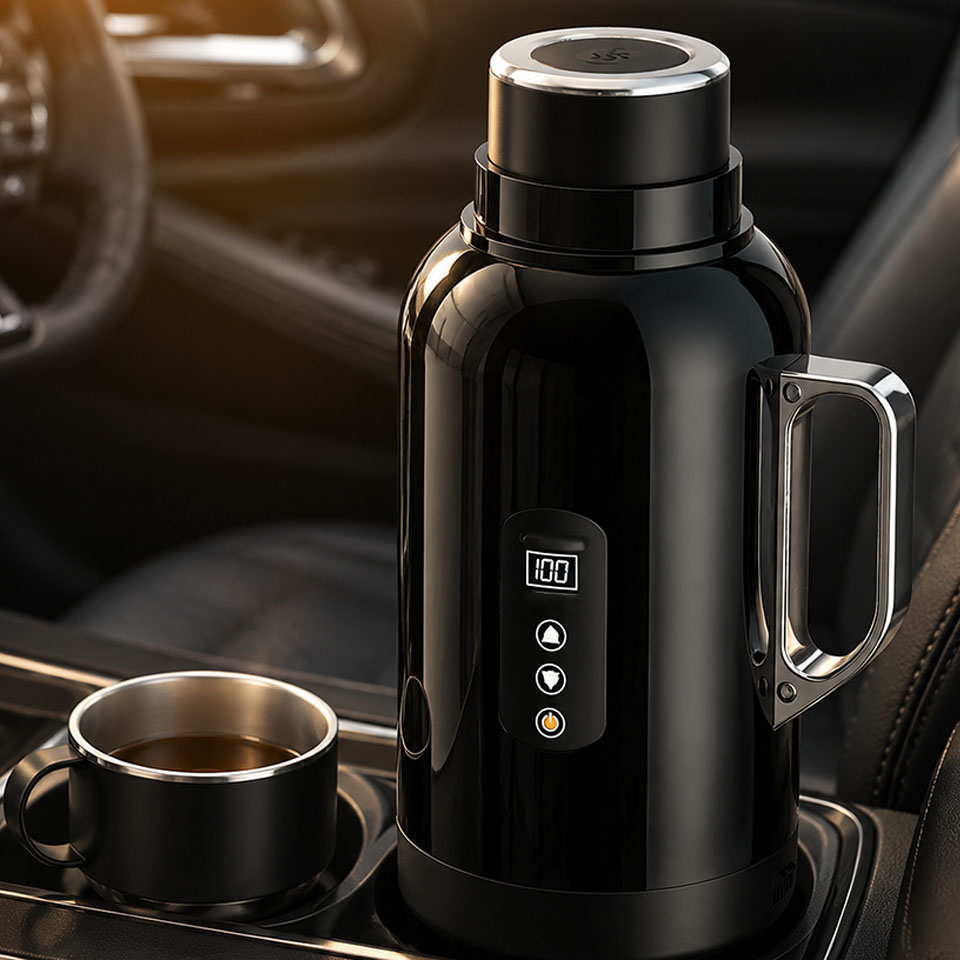 Camping Cooking Electric - Czajnik samochodowy elektryczny 1500ml szybkie gotowanie