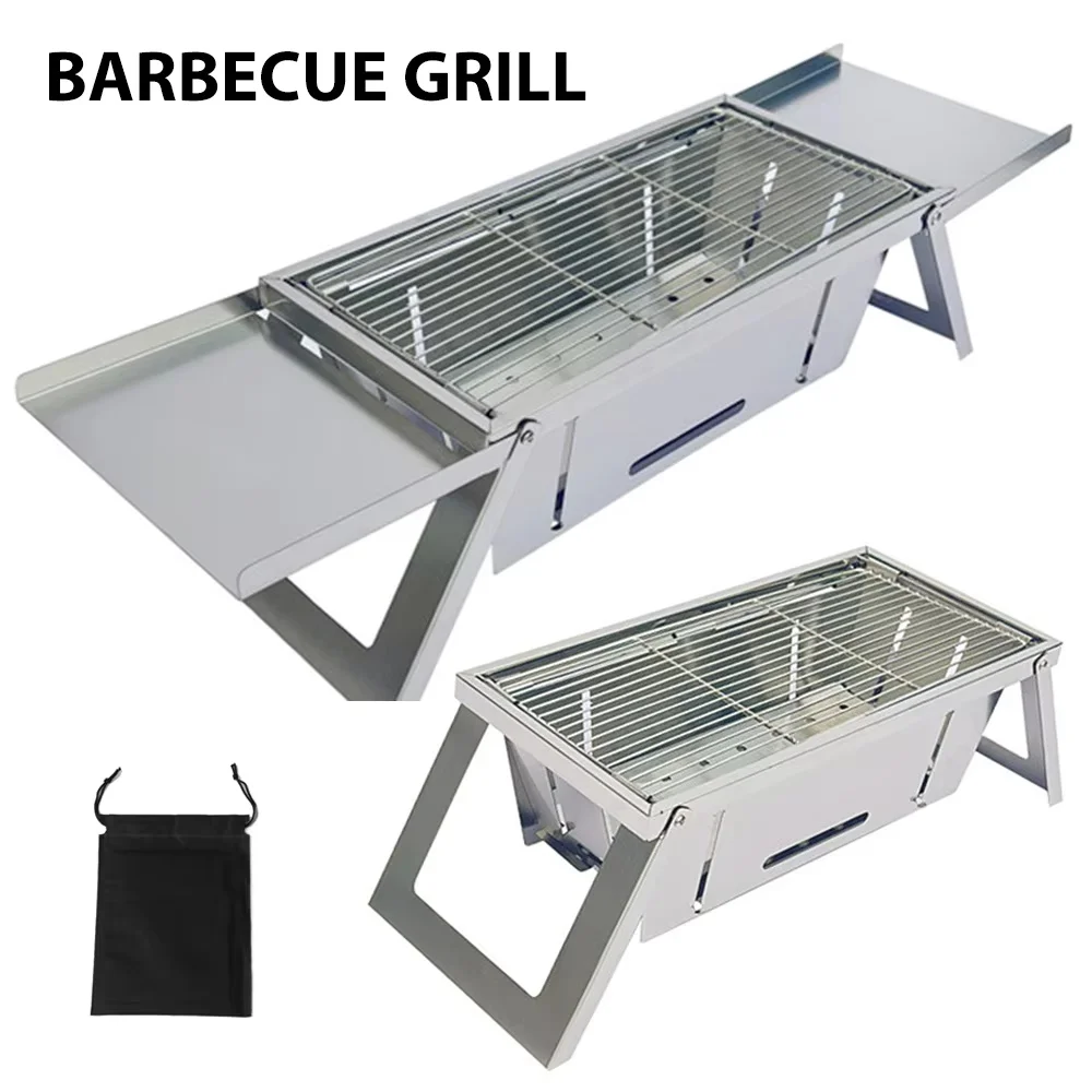 Camping Cooking Set Compact - Przenośny grill ze stali nierdzewnej, składany