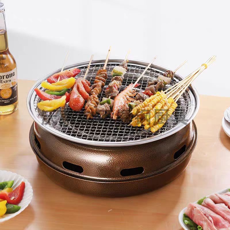 Camping Cooking Set Compact - Okrągły grill w stylu koreańskim -