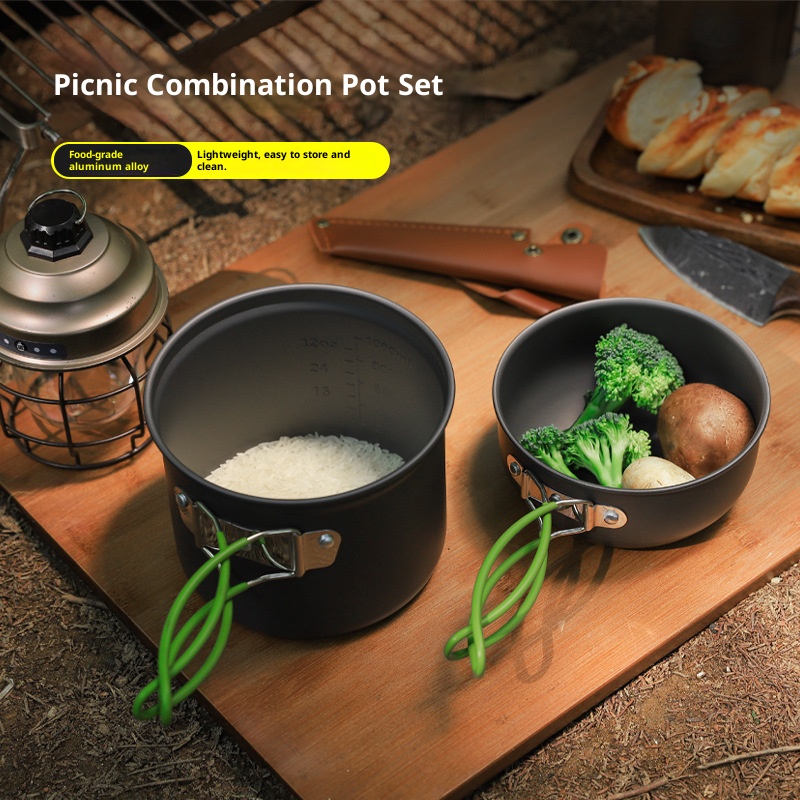 Camping Cooking Set Compact - Zestaw naczyń kuchennych do biwakowania, ultralekkie