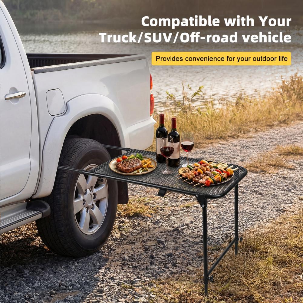 Camping Cooking Table - Stolik kempingowy montowany na oponie, stalowy