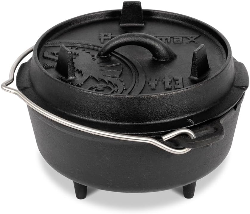 Campfire Cooking - Wstępnie przyprzona żeliwna patelnia typu Dutch