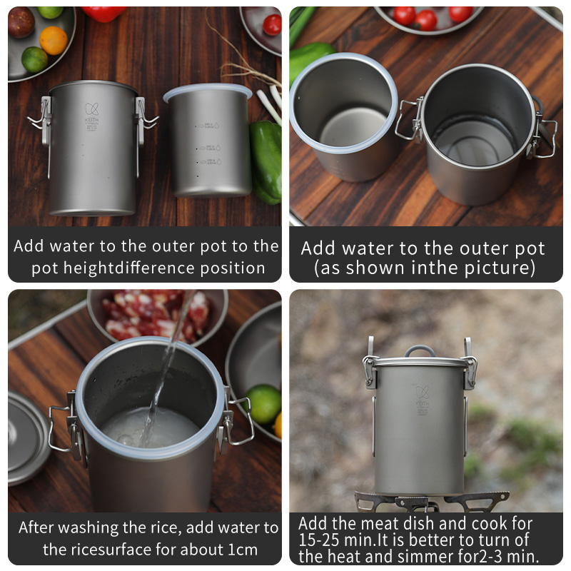 KEITH Czajnik do gotowania ryż – Camping Cooking Pot recenzja i cena