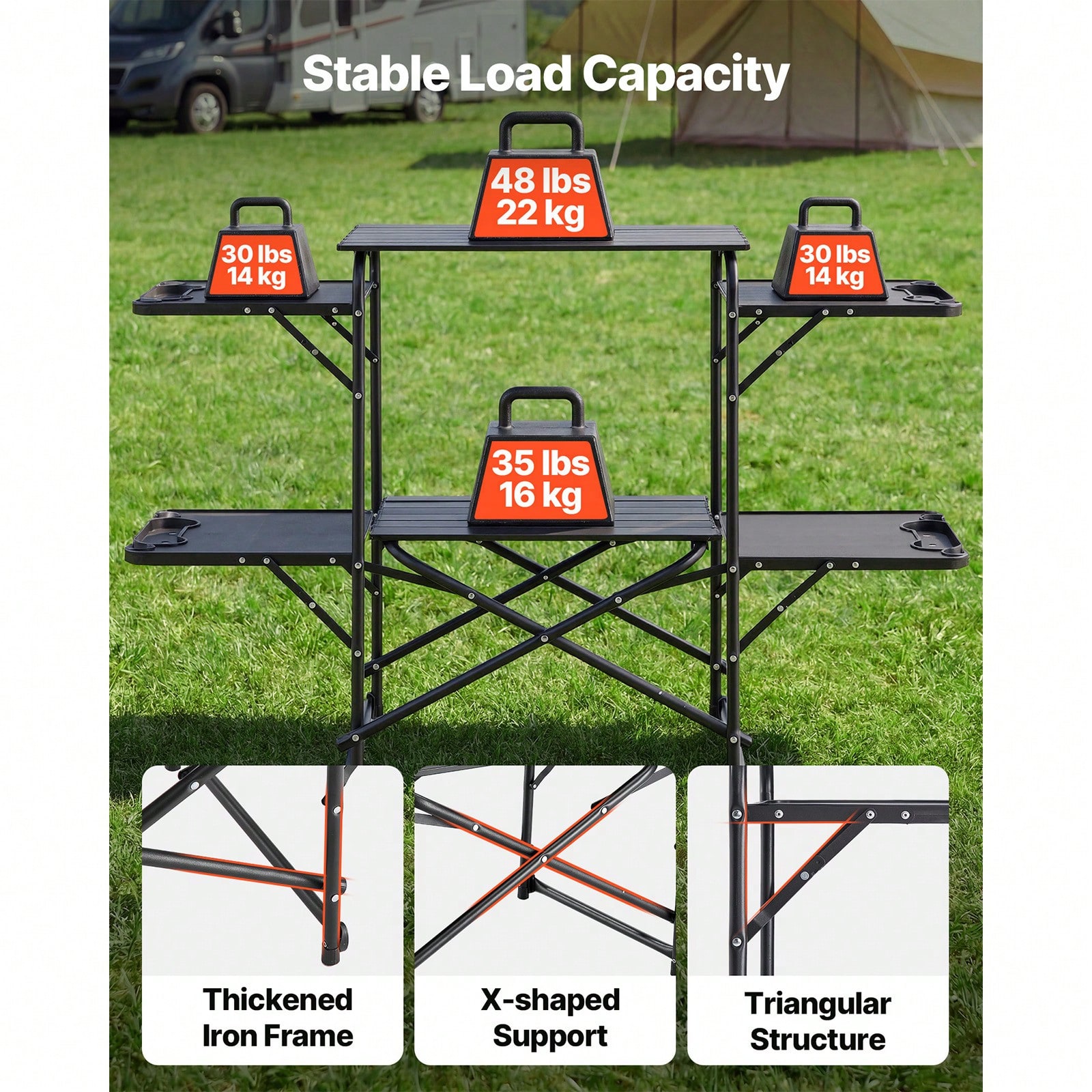Stół kuchenny do biwakowania,  – Camping Cooking Table recenzja i cena