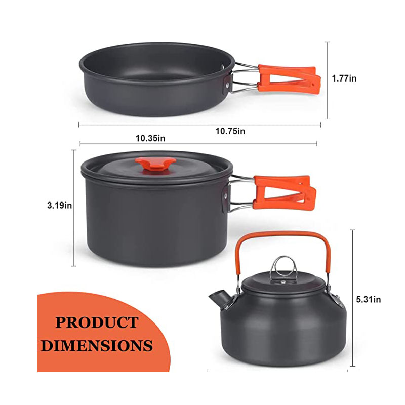 Aluminiowy zestaw naczyń kempi – Camping Cooking Set 2 Person recenzja i cena