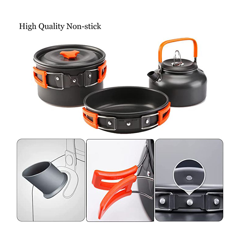 Aluminiowy zestaw naczyń kempi – Camping Cooking Set 2 Person recenzja i cena