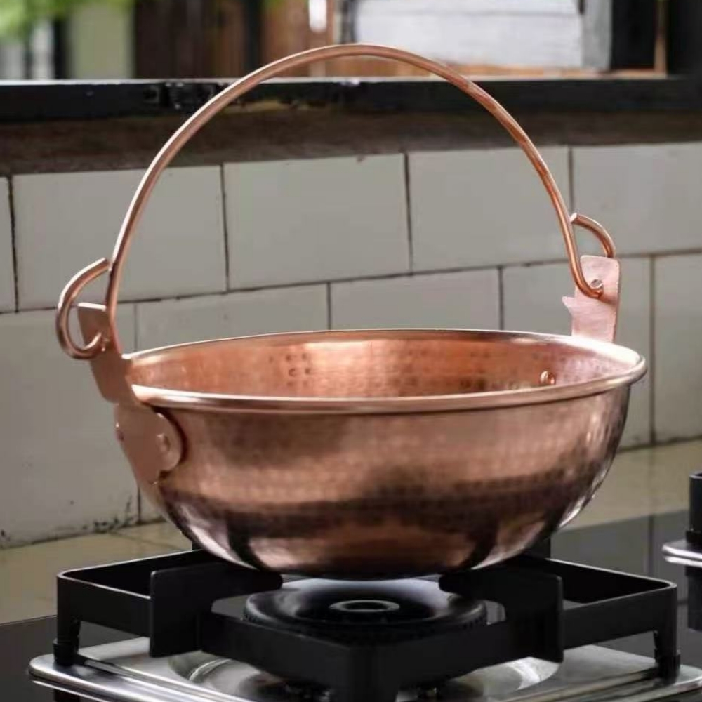 Miedziany garnek wiszący w sty – Camping Cooking Pot recenzja i cena