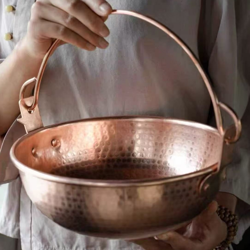 Miedziany garnek wiszący w sty – Camping Cooking Pot recenzja i cena