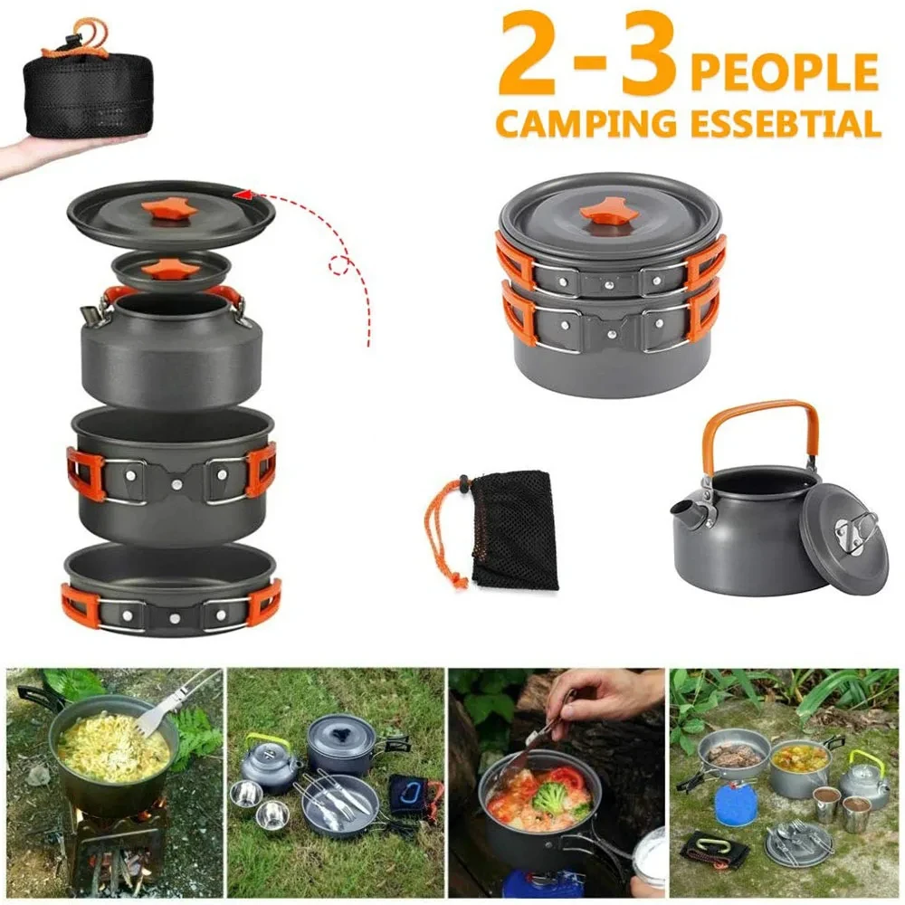 Zestaw naczyń kempingowych, al – Camping Cooking Set 2 Person recenzja i cena