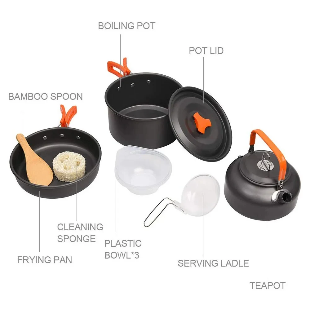 Zestaw naczyń kempingowych, al – Camping Cooking Set 2 Person recenzja i cena