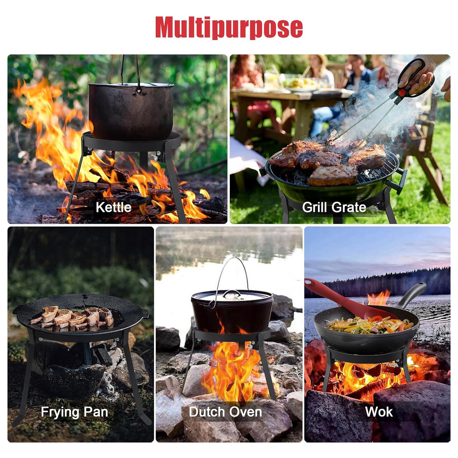 Składany żelazny trójnóg do go – Campfire Cooking recenzja i cena