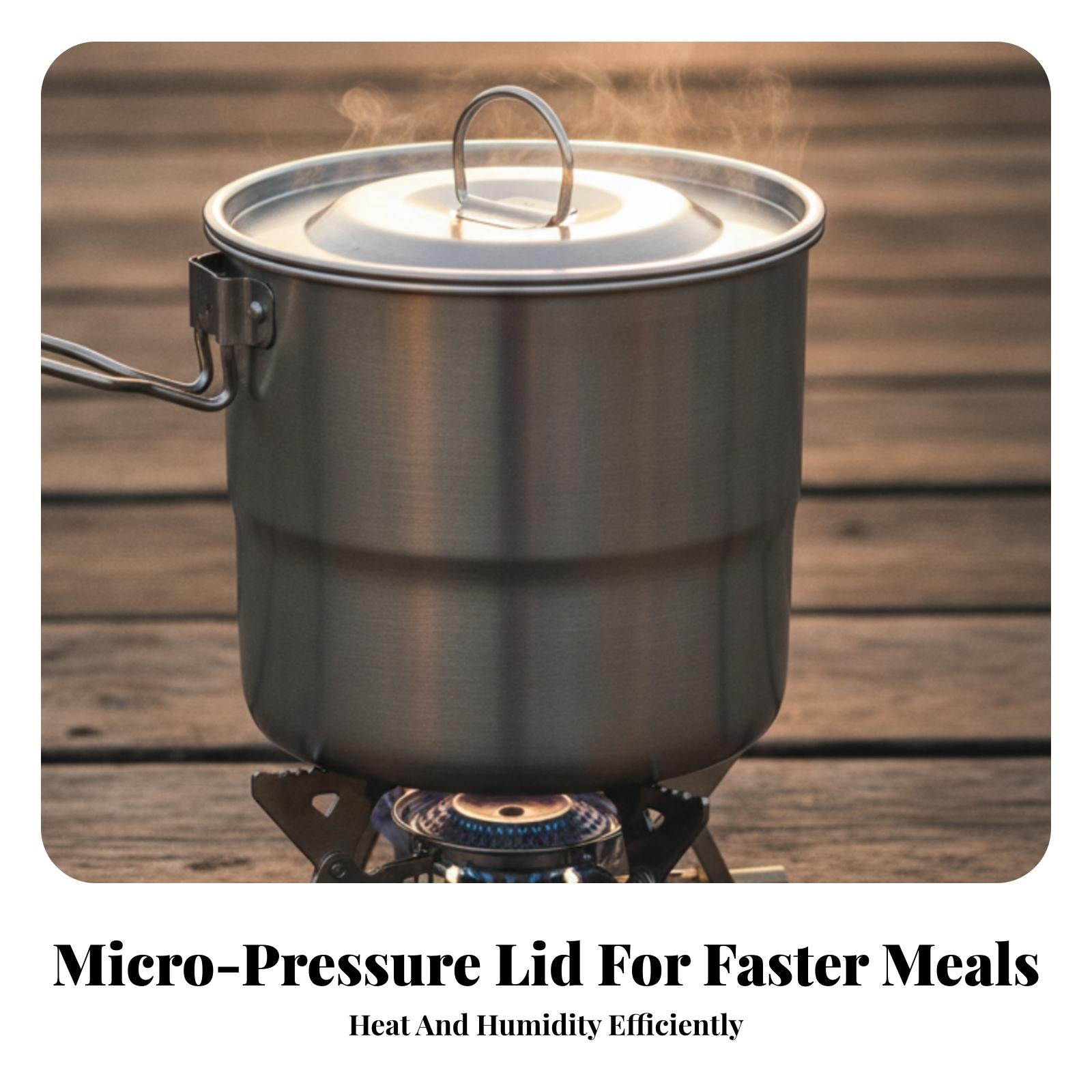 Kuchenka turystyczna ze stali  – Camping Cooking Pot With Lid recenzja i cena