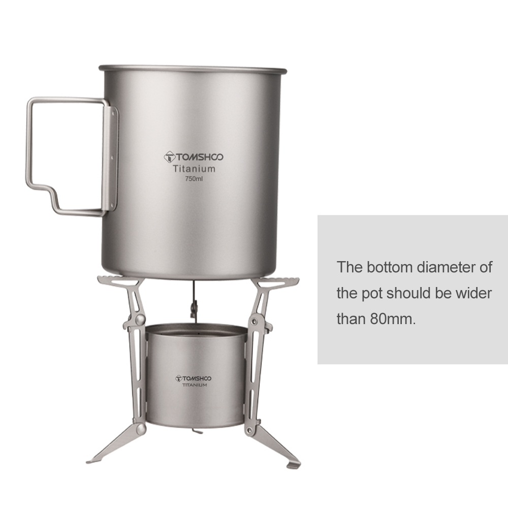 Kuchenka alkoholowa TOMSHOO Ti – Camping Cooking Pot With Lid recenzja i cena
