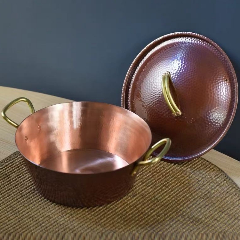 Ręcznie robiony miedziany garn – Camping Cooking Pot With Lid recenzja i cena