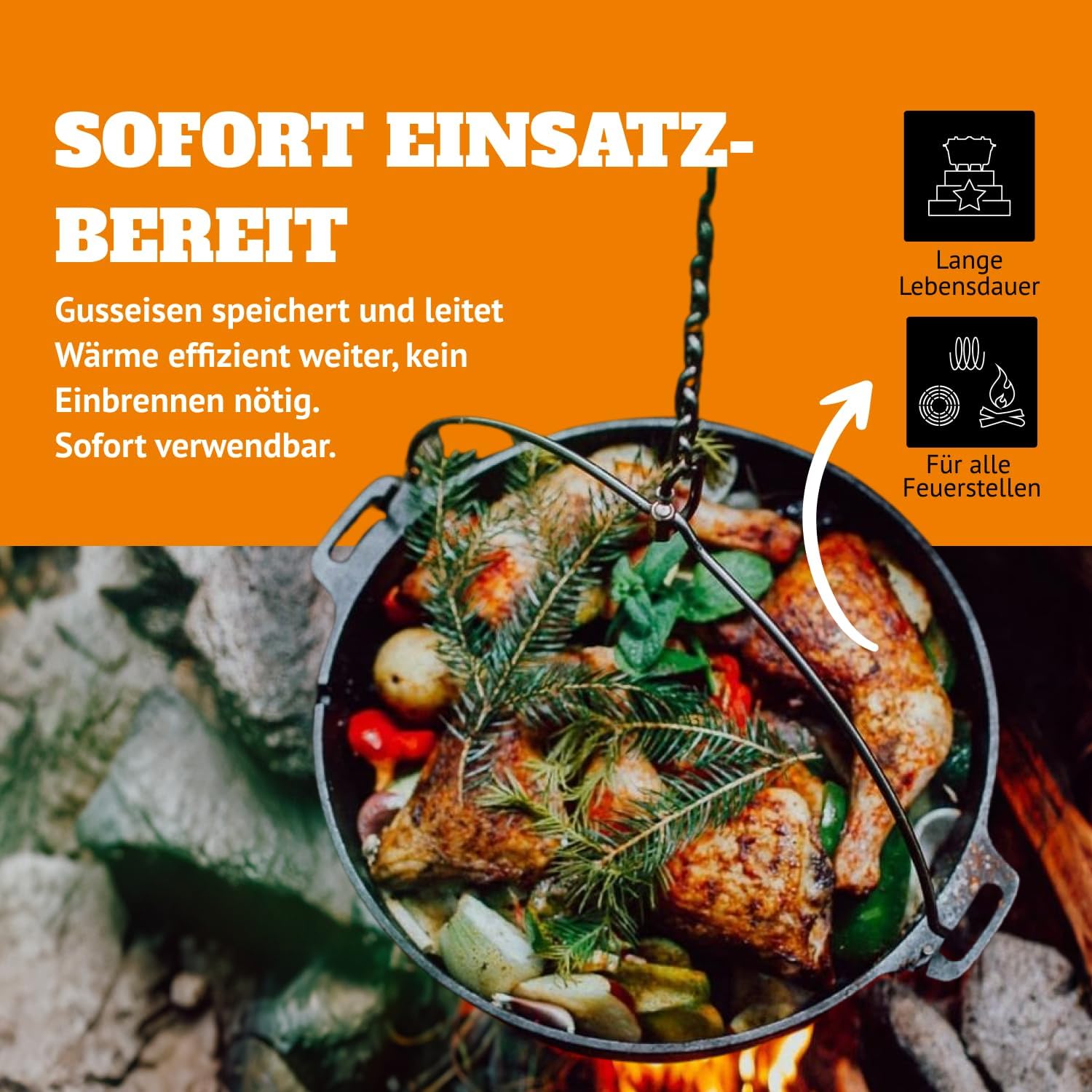 Wstępnie przyprzona żeliwna pa – Campfire Cooking recenzja i cena